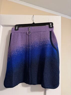 Maje Jiseille Printed Mini Skirt - Purple/Blue Ombre (SIZE S) PERFECT CONDITION